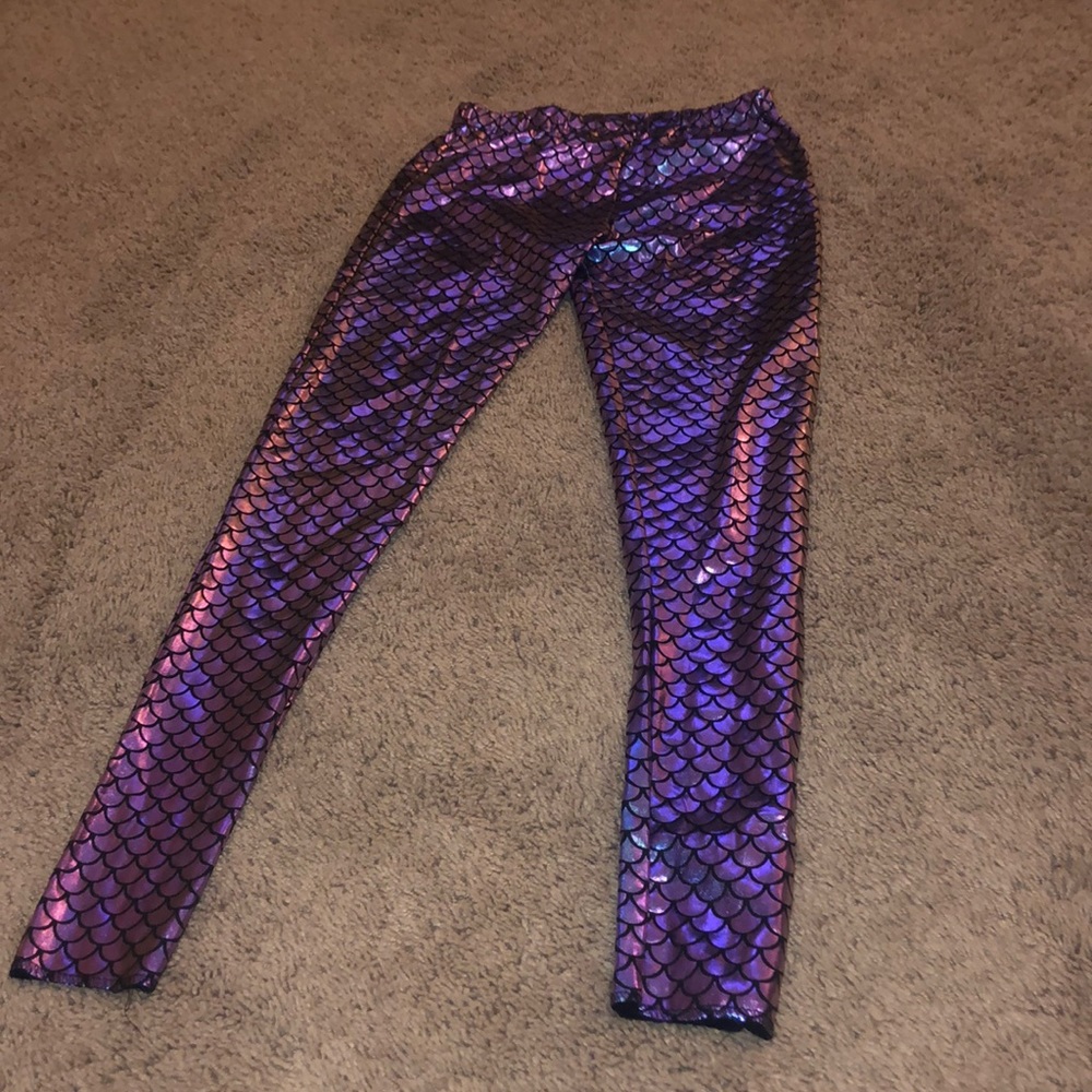 Reflective mermaid pants